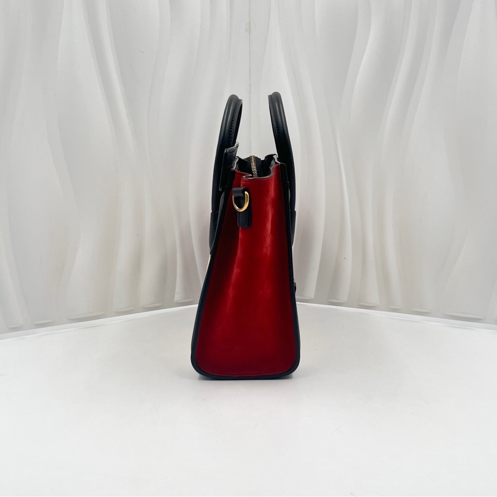 CELINE Nano Luggage Bag Tri-Color Leather & Suede - Picture 4 of 16